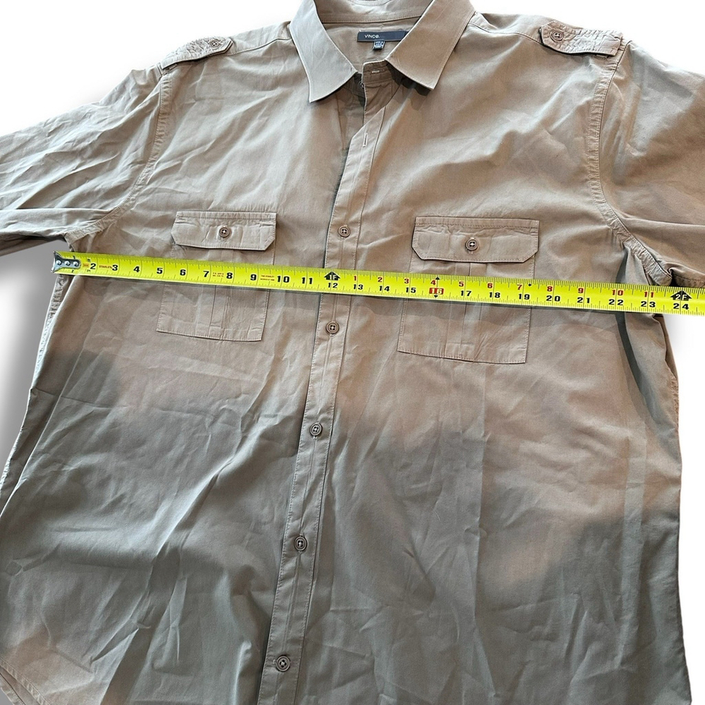 Vince Men's Slim Shirt Jacket Stone Khaki (Size XXL) - Picture 6 of 6